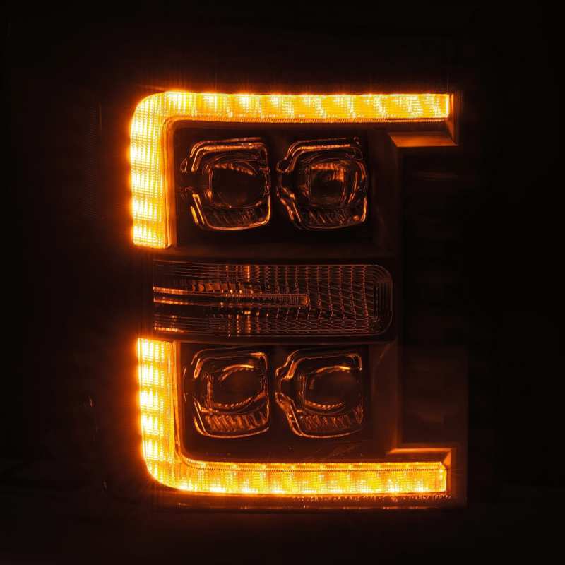 AlphaRex 11-16 Ford F-350 SD NOVA LED Projector Headlights Plank Style Blk w/Activ Light/Seq Signal 880149 *Discontinued