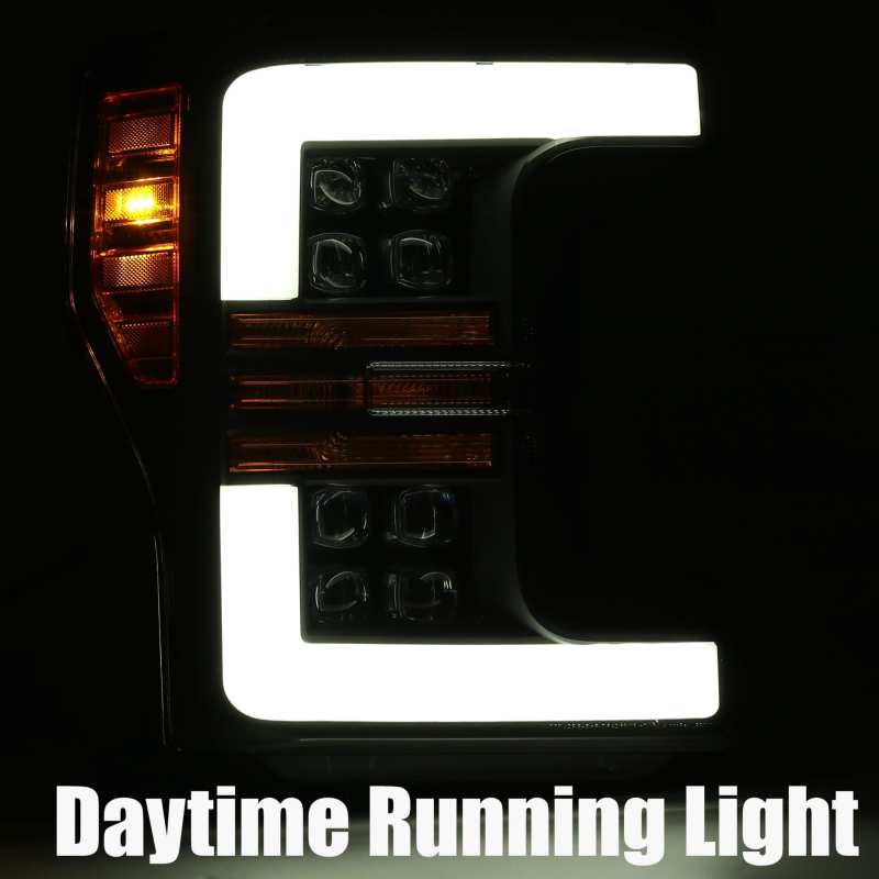 AlphaRex 17-19 Ford F-250 SD NOVA LED Proj Headlights Plank Style Chrome w/Activ Light/Seq Signal 880101 *Discontinued