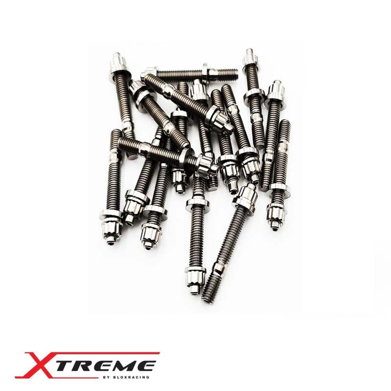 BLOX Racing M8X1.25X45mm 8-Piece Set - Titanium BXFL-00307-8-TI