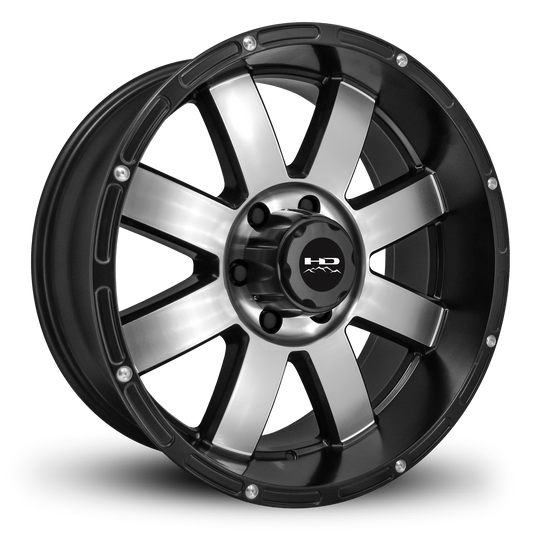 HD Off-Road 8-Point | Satin Black Machined Face