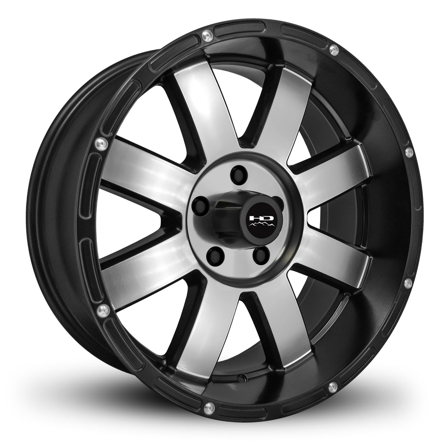 HD Off-Road 8-Point | Satin Black Machined Face