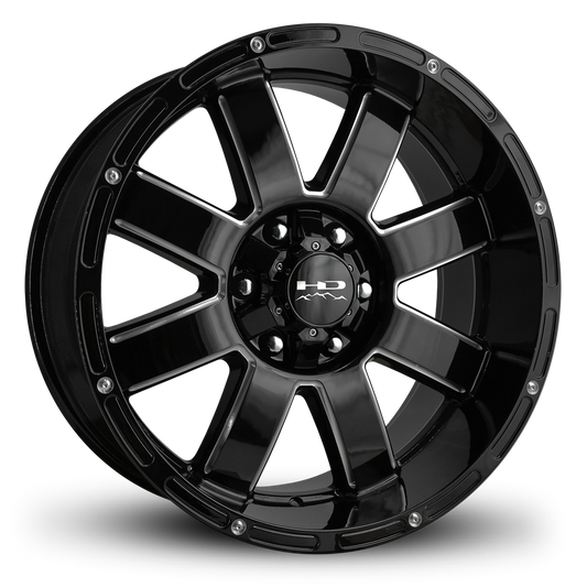HD Off-Road 8-Point | Gloss Black Milled Edge