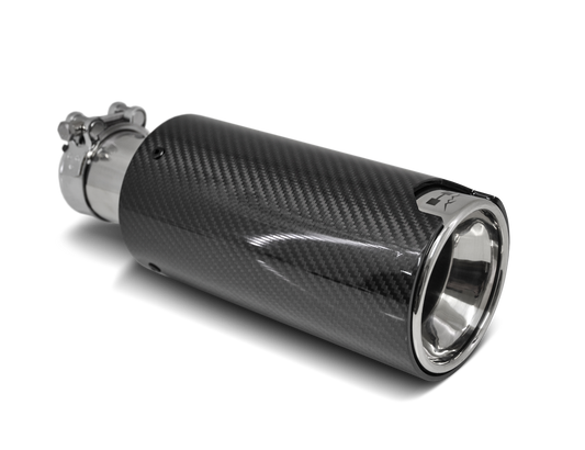 HD Off-Road Polished Stainless & Carbon Fiber Universal Exhaust Tips