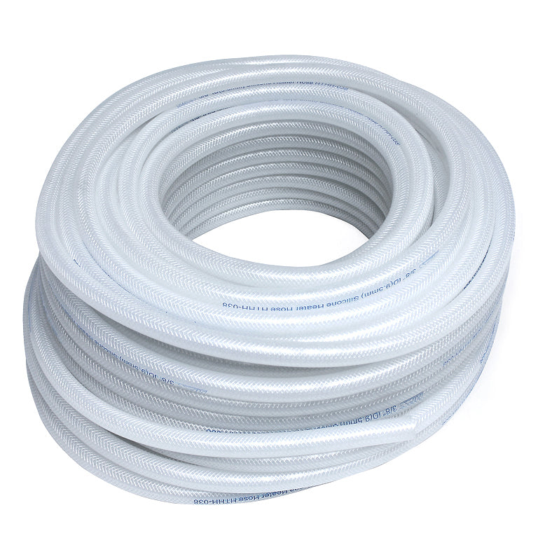 HPS High Temp 3/4" ID (19mm) Reinforced Silicone Heater Hose Clear - 25 Ft
