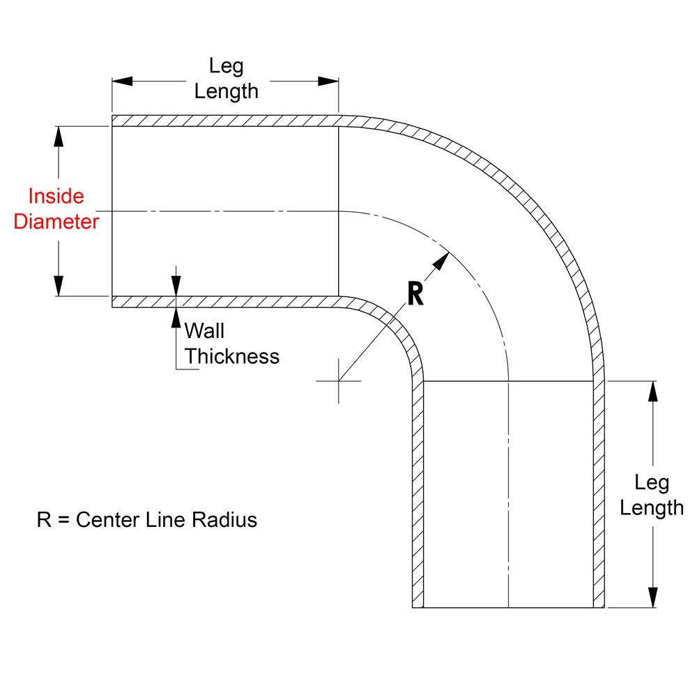 HPS Performance Products HPS 7/16" ID, Silicone 90 Degree Elbow Coupler Hose, High Temp 4-ply Reinforced