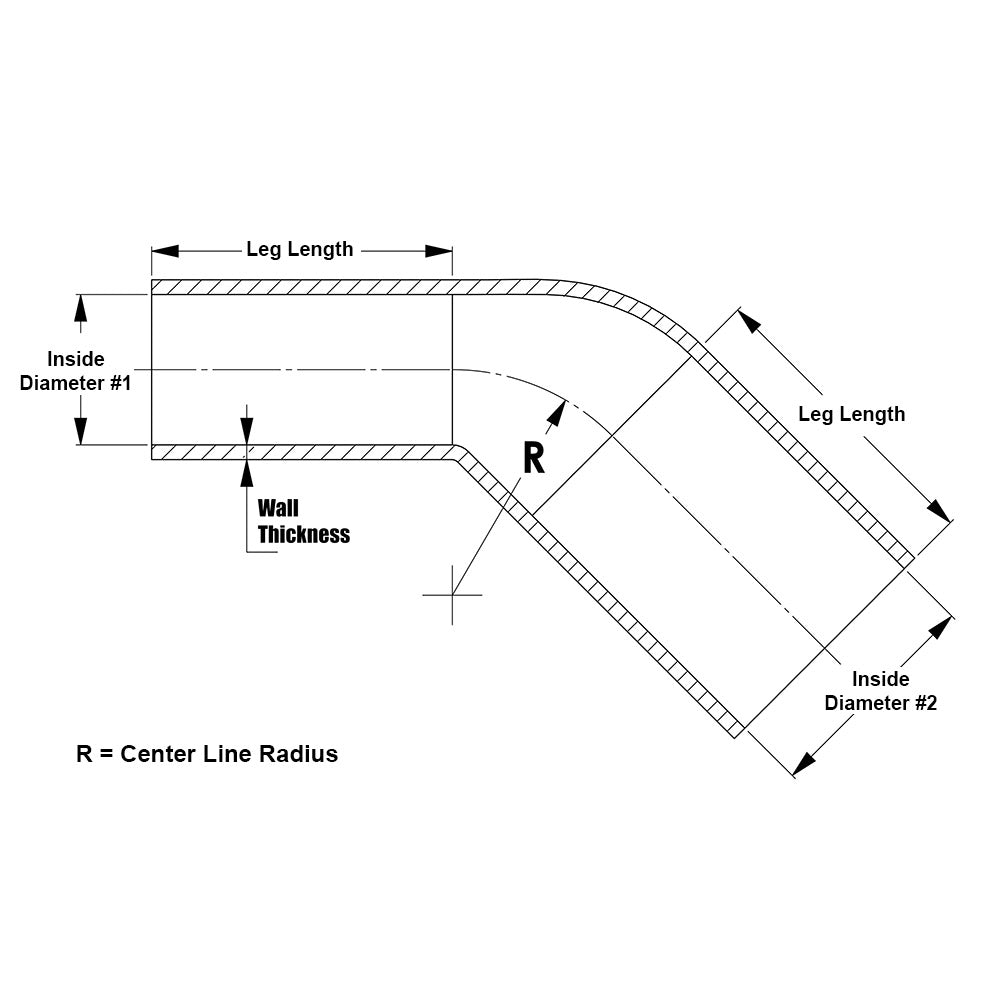 HPS 3/4" - 1-1/4" Silicone 45 Degree Elbow Reducer Coupler Hose, High Temp 4-ply Reinforced, 19mm - 32mm ID