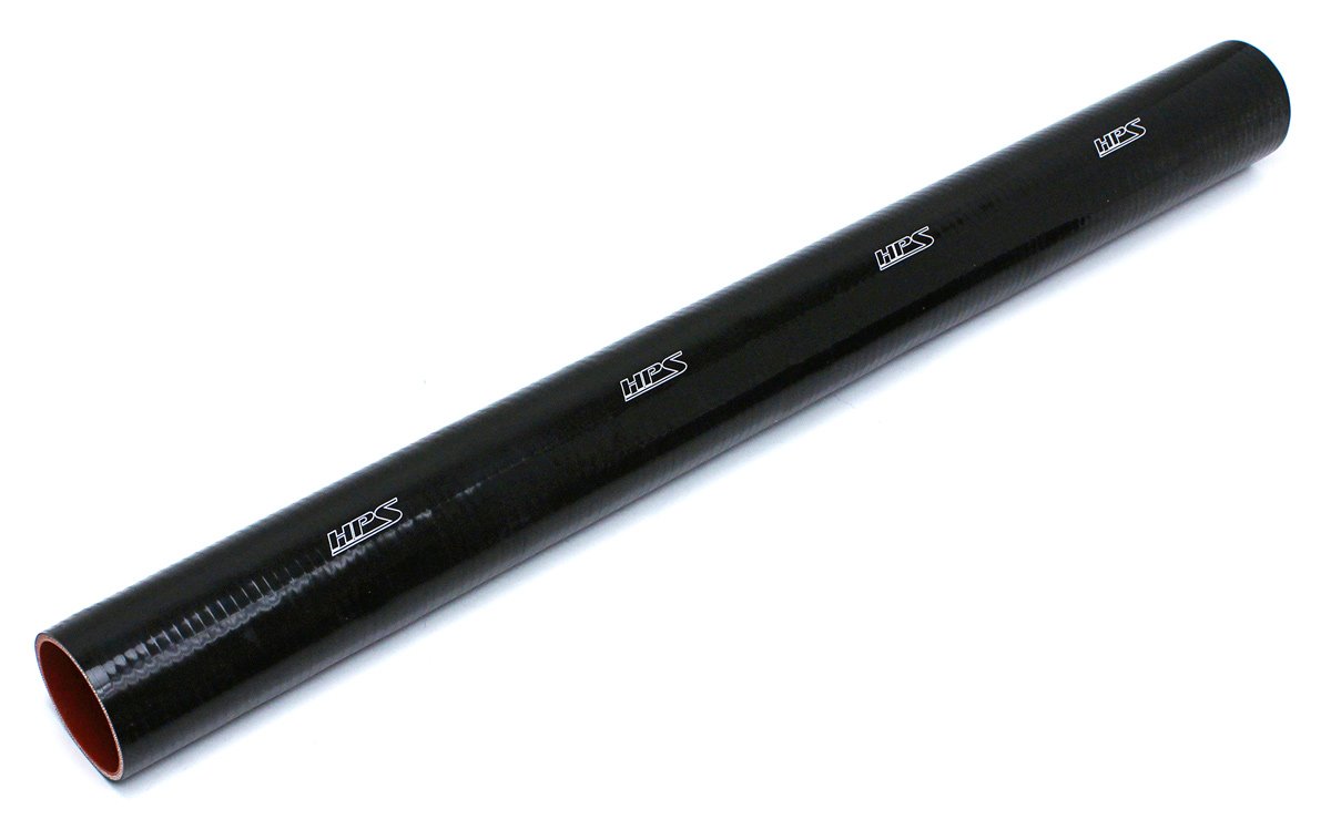 HPS 7/8" ID, 3 Feet Length, Silicone Straight Coupler Coolant Tube Hose, High Temp 4-ply Reinforced, Black, 22mm ID