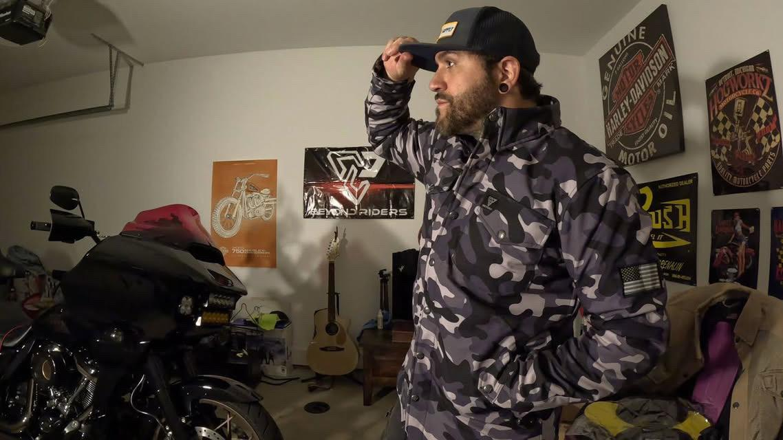 Protective SoftShell Winter Jacket for Men - Camouflage Gray Boomer