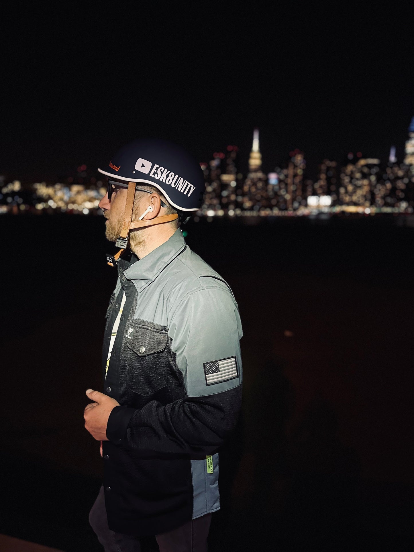 Summer Mesh Reflective Shirt "Nightfall Nebula" - Black