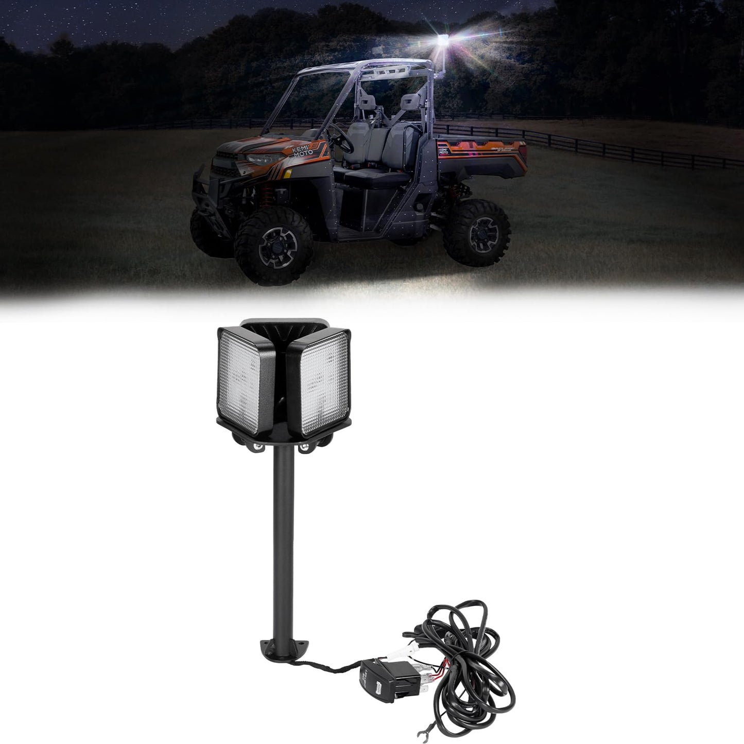 Kemimoto Work Light LED Spotlight Polaris Ranger 1000/XP 1000 2018-202