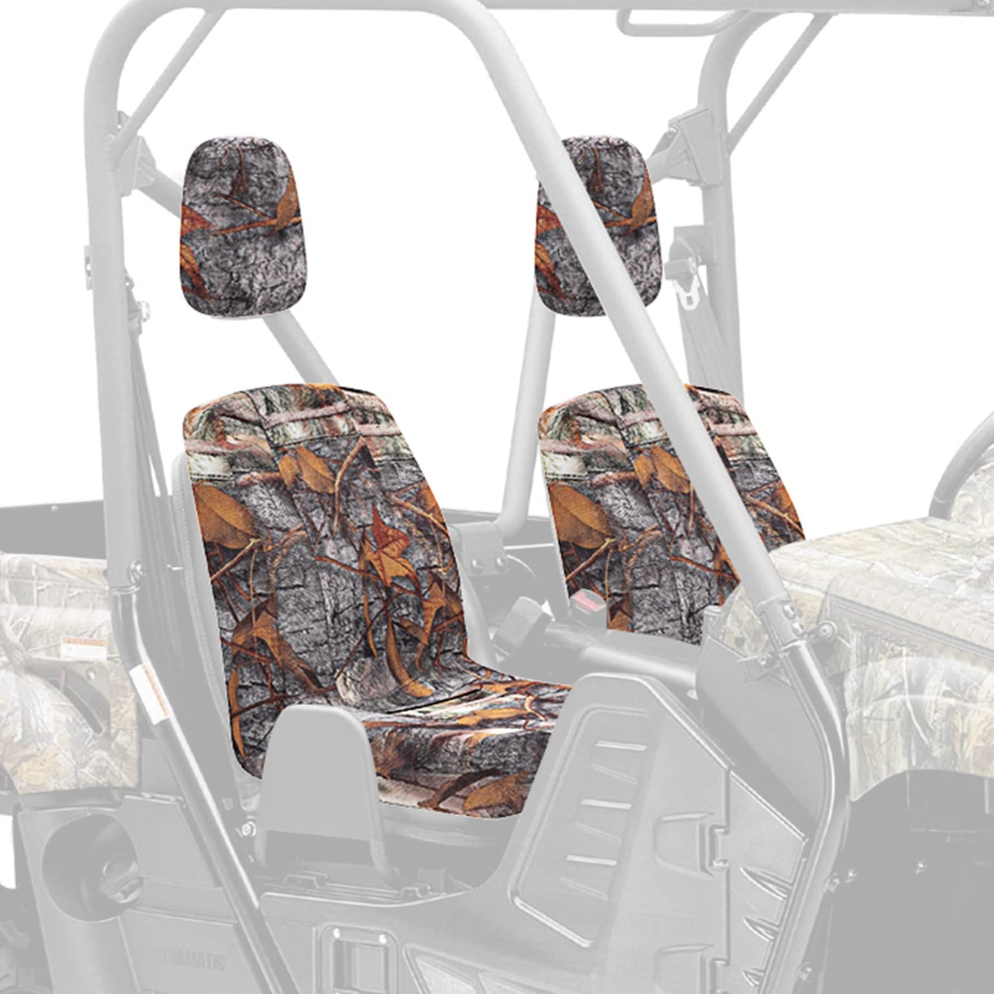 Kemimoto UTV Camo Bucket Seat Cover with Back Seat Cover Fit Rh