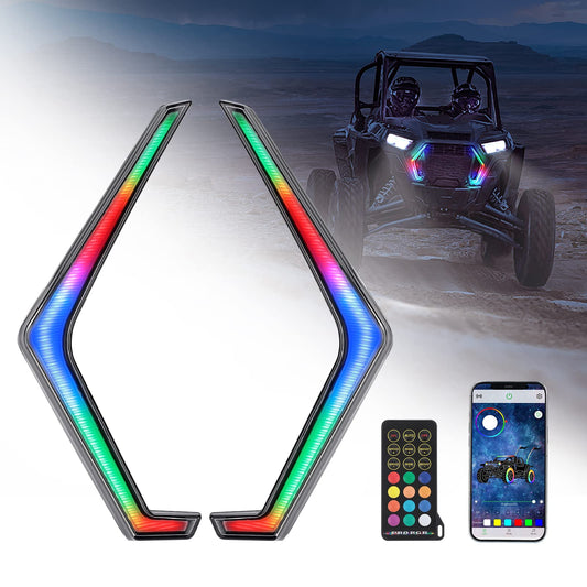 Kemimoto RGB Turn Signal Lights Fit Polaris RZR XP 1000 Turbo (2019-20