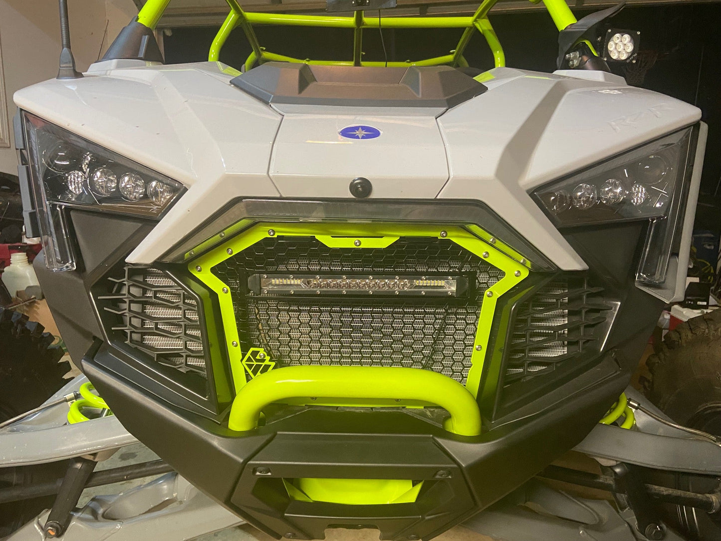 L&W Fab Front Grill with Light Bar for 20-24 RZR Turbo R / Pro R / Pro XP