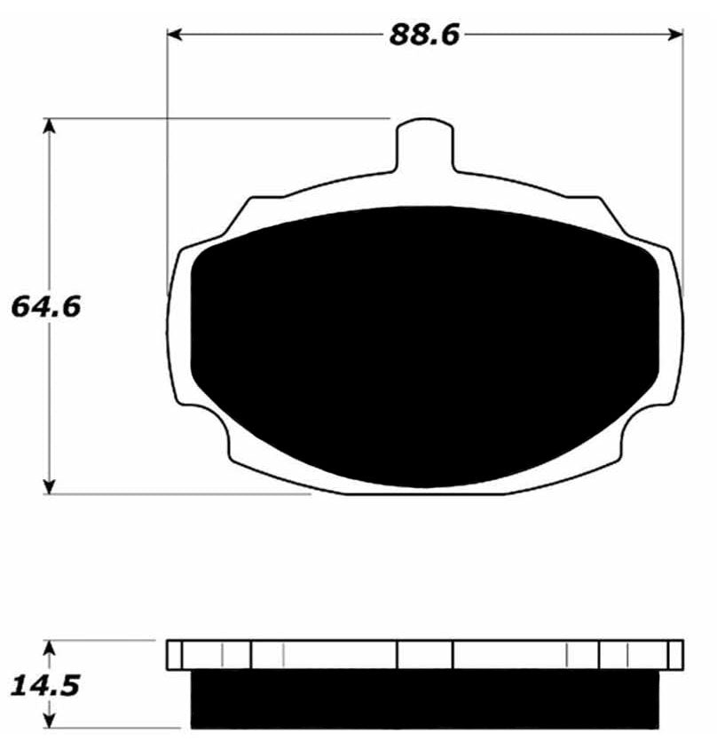 Porterfield Brake Pads for 1968 MG MGB