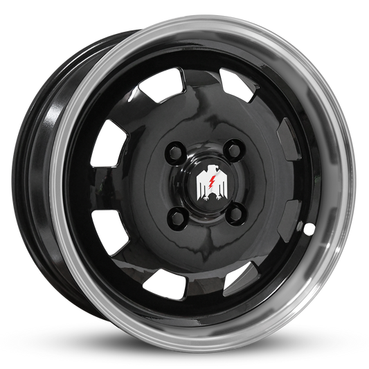 Klassik Rader Moon 17x7 +40 4x130mm Gloss Black/Machined Lip