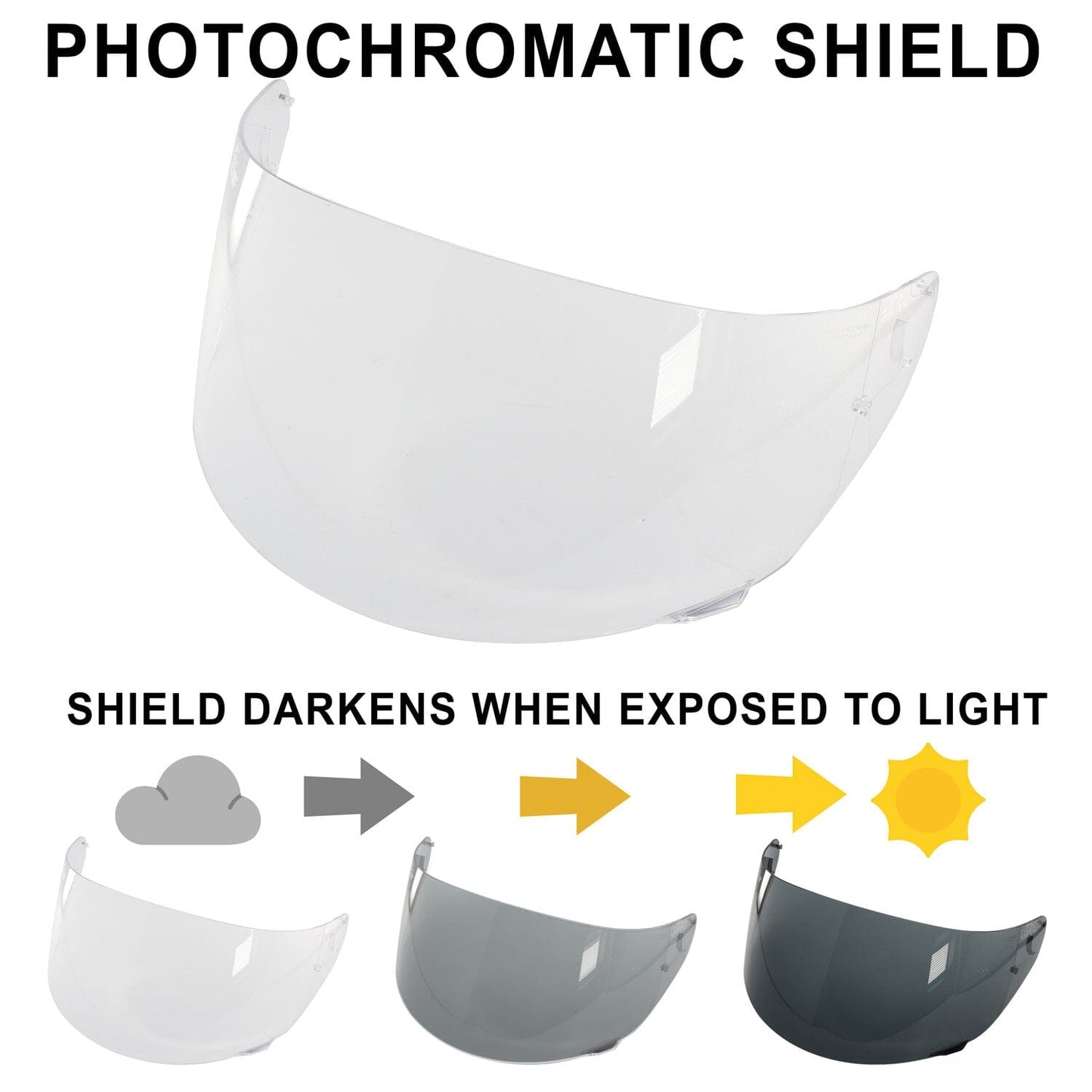 MRC Helmet Replacement Face Shields - Transition (Amber)