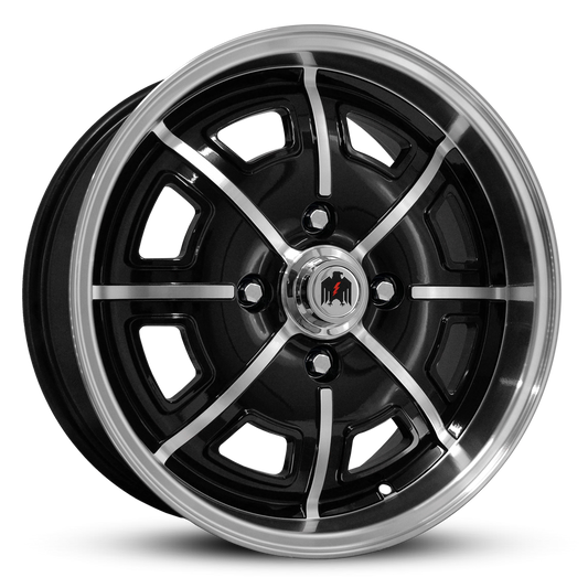 Klassik Rader Pedrini 17x7 +40 4x130mm Gloss Black/Machined Spokes&Lip