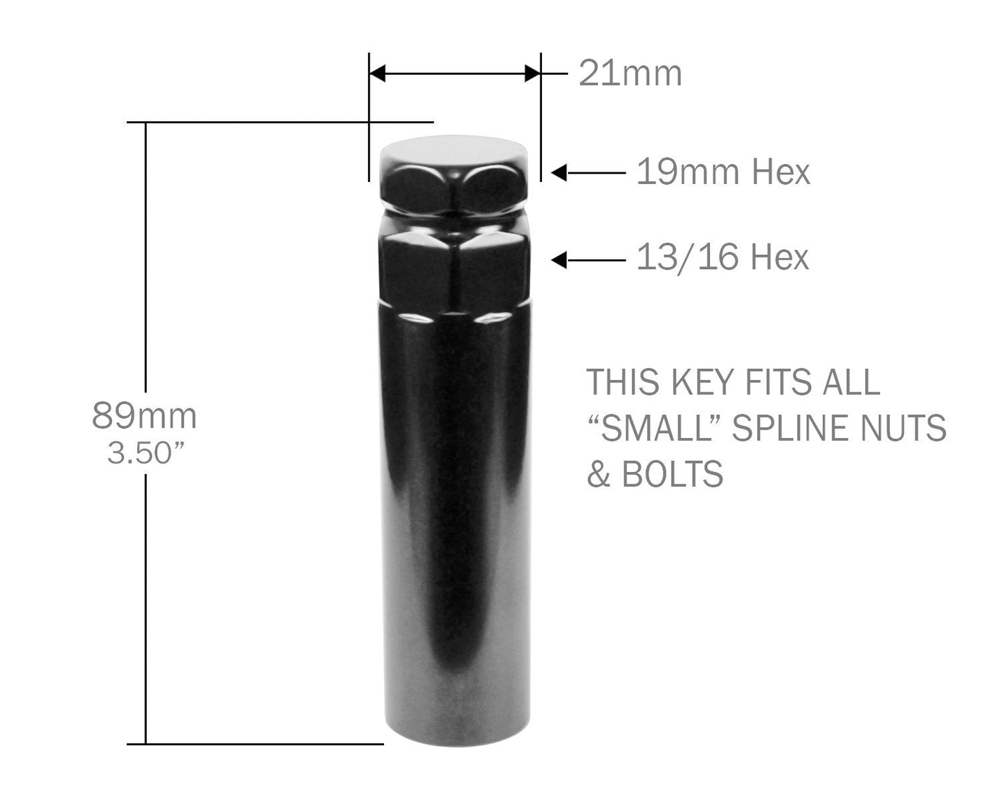 Replacement 7-Spline Lug Key - For Small Diameter Lugs