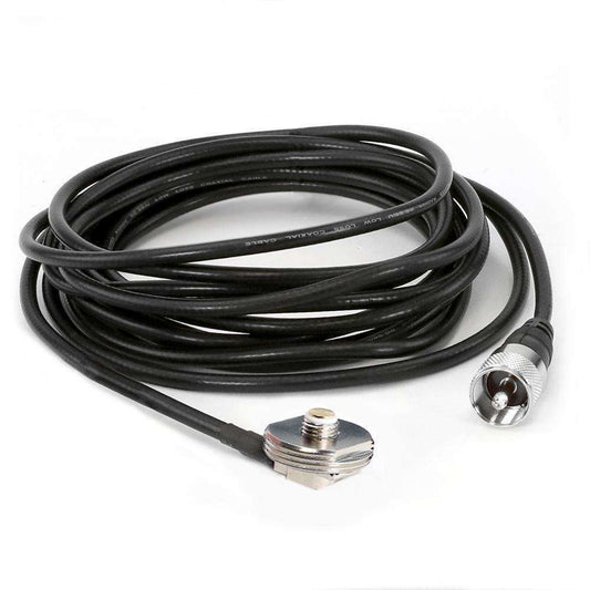 Antenna Coax Cable with 3/8 NMO Mount - 15 Feet