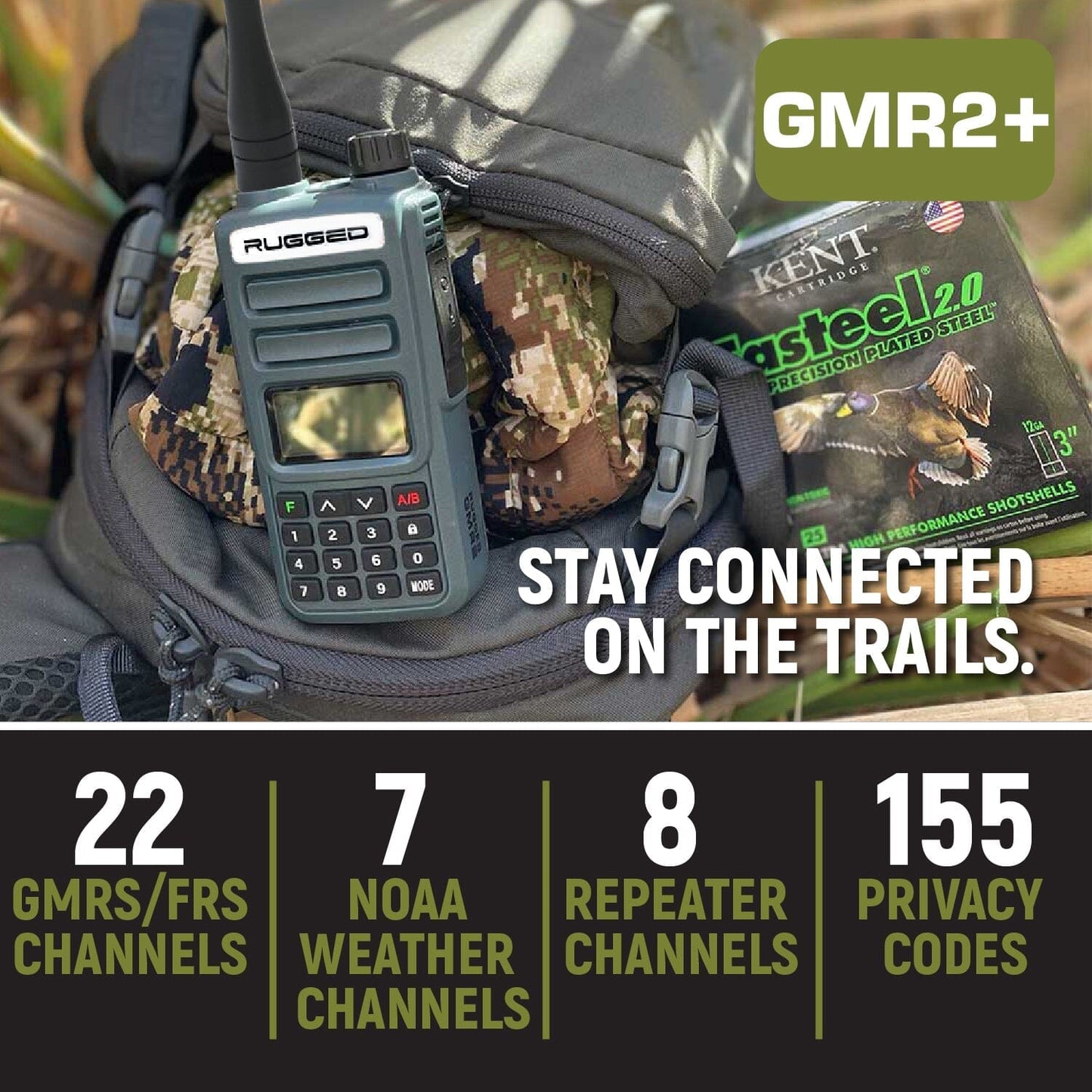 Rugged Radios 2 PACK - Rugged GMR2 PLUS GMRS and FRS Two Way Handheld Radios