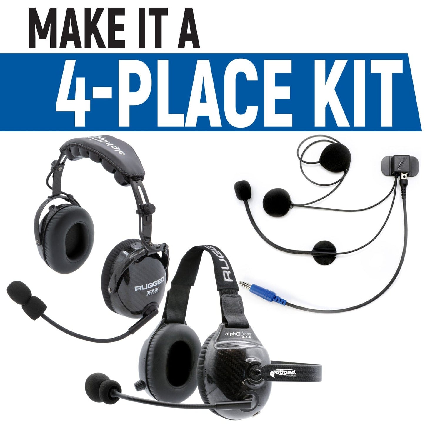 Rear Seat Expansion Kit with Helmet Kits or Headsets - Offroad Mono / Ultimate Headset - Behind the Head
