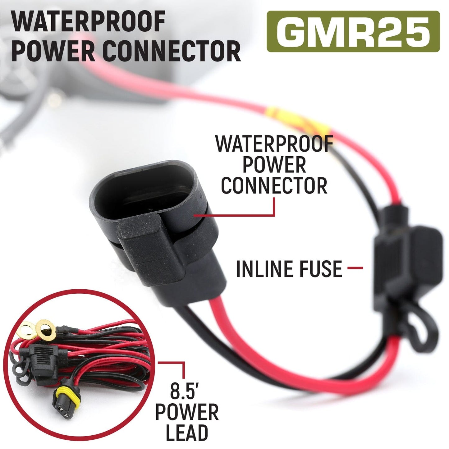Rugged Radios Adventure Radio Kit - GMR25 Waterproof GMRS Mobile Radio Kit and External Speaker