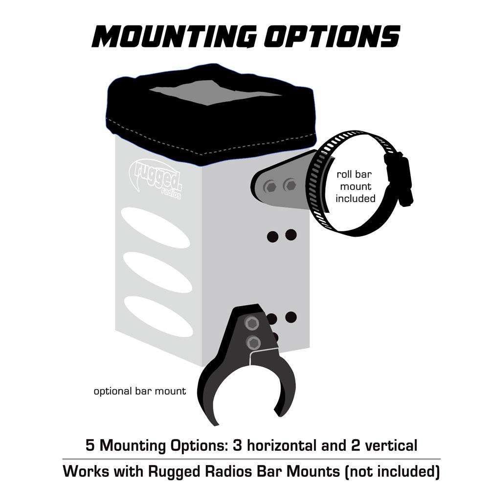 Rugged Radios Aluminum Handheld Radio Box with Universal Mounting - by Rugged Radios