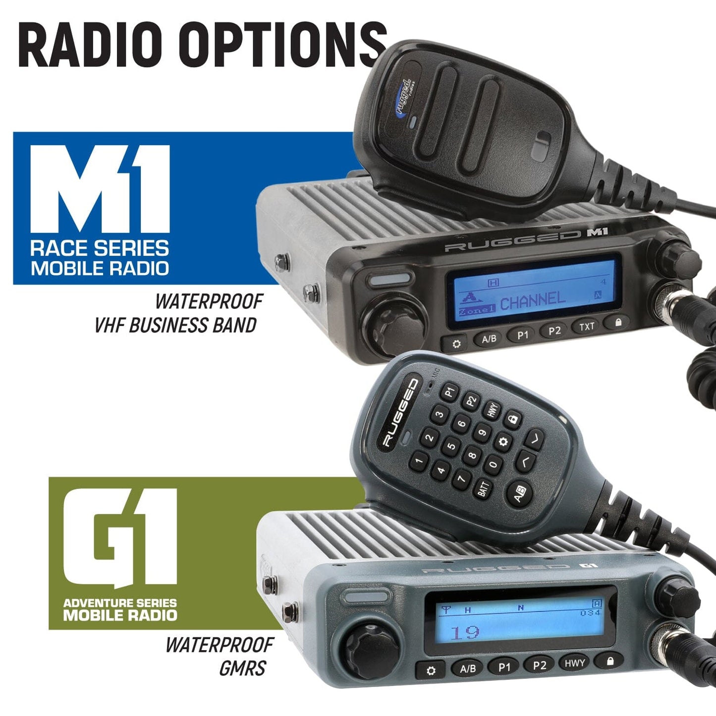 Rugged Radios Can-Am Commander and Maverick Complete Communication Kit with Bluetooth Intercom and 2-Way Radio - Glove Box Mount