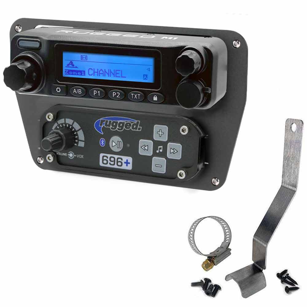 Commander and Maverick Complete Communication Kit with Bluetooth Intercom and 2-Way Radio - Dash Mount - STX Stereo / M1 VHF Business Band