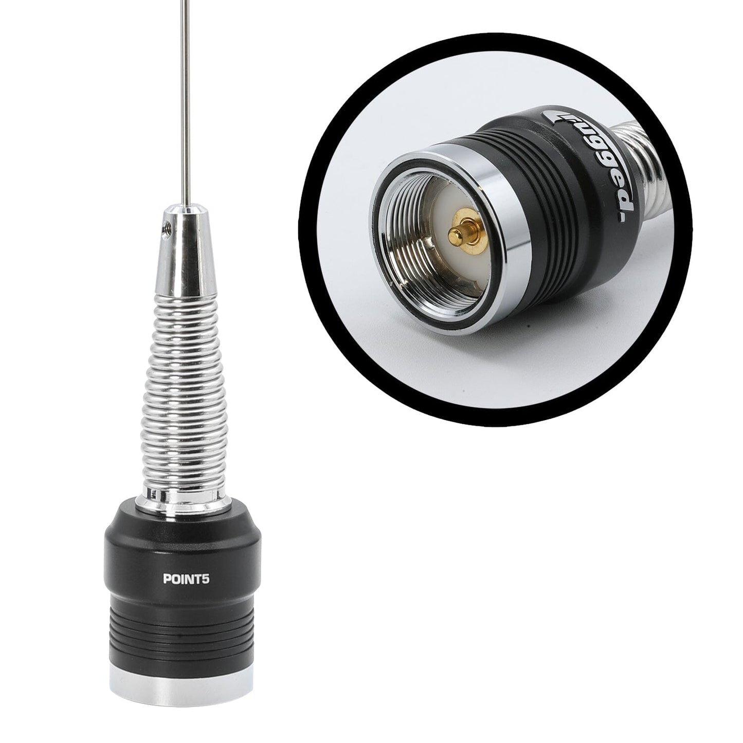 Rugged Radios GMRS and UHF No Ground Plane NGP Tuned Whip Antenna