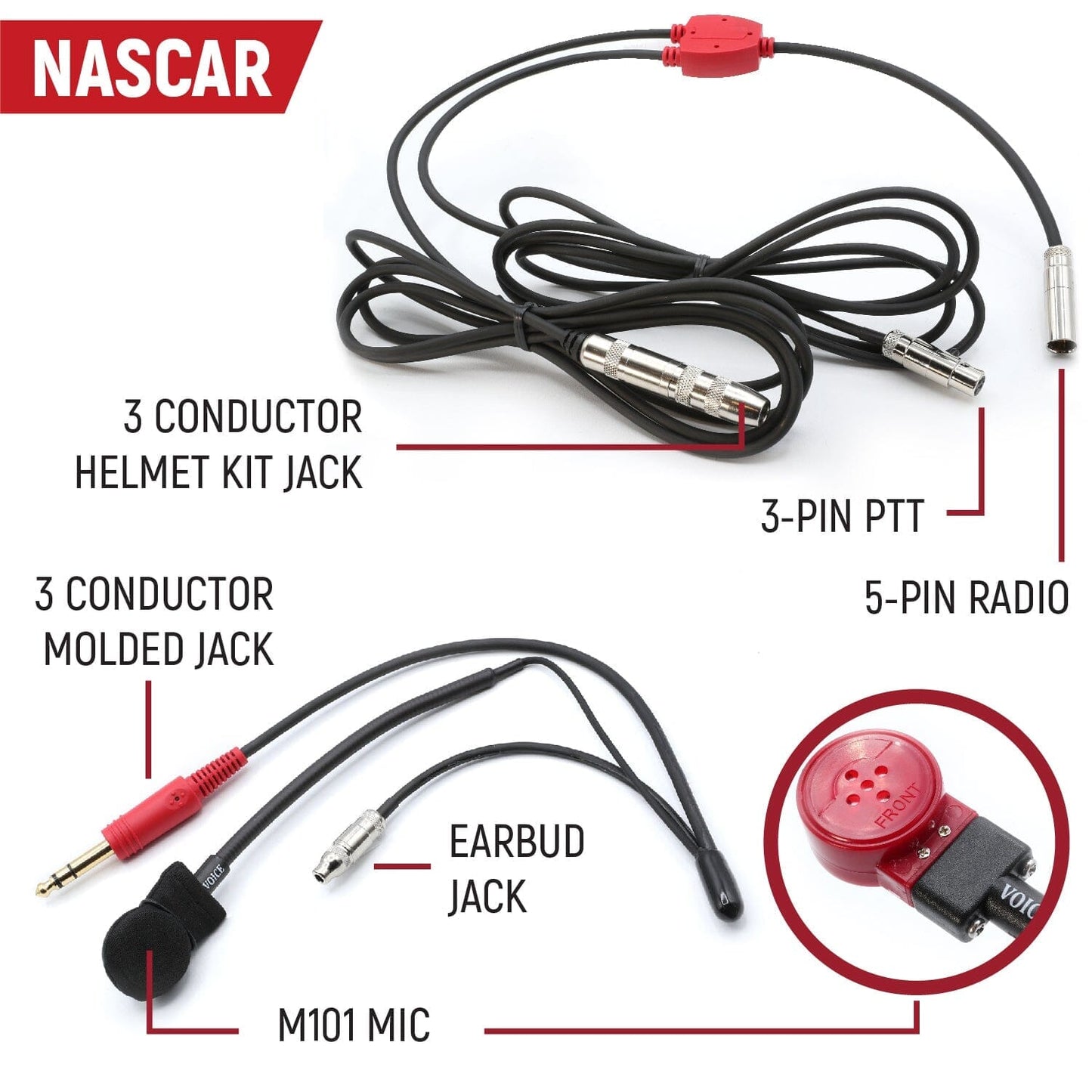 Rugged Radios NASCAR and IMSA Racing Communication System for Driver Only