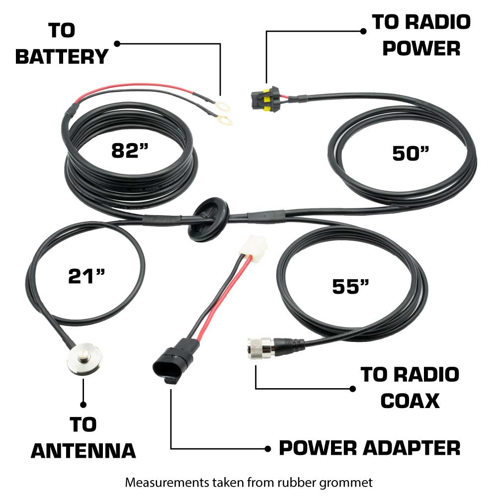 Power and Antenna Cable Harness for JT JL