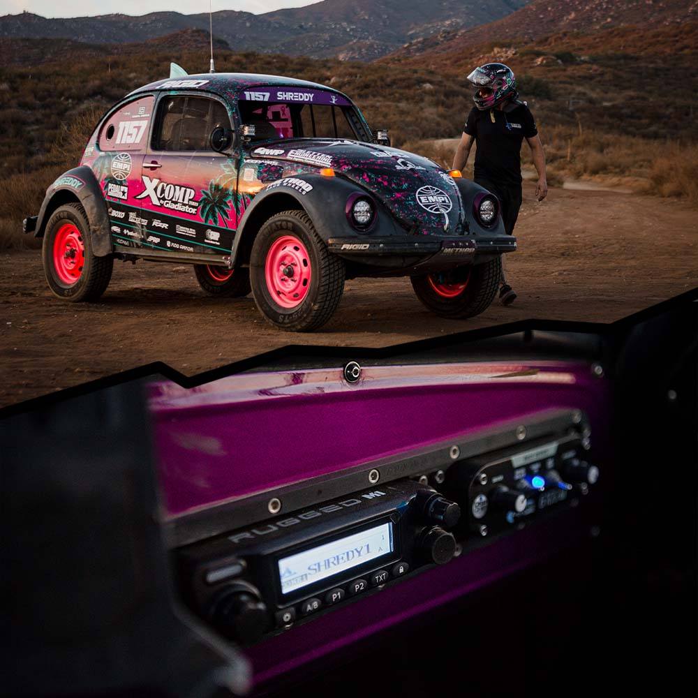 Rugged Radios Radio Kit - Rugged M1 RACE SERIES Waterproof Mobile with Antenna - Digital and Analog