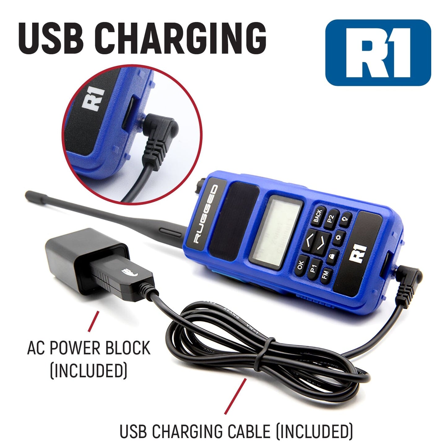 Rugged Radios Ready Pack - With Rugged R1 Handheld Radios - Digital and Analog Business Band