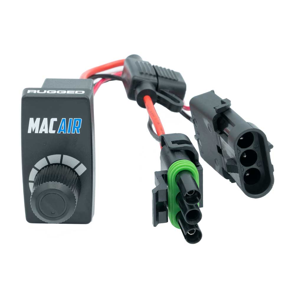 Rugged Radios Rocker Switch Variable Speed Controller (VSC) for MAC Helmet Air Pumper - Complete Switch & Wiring Harness
