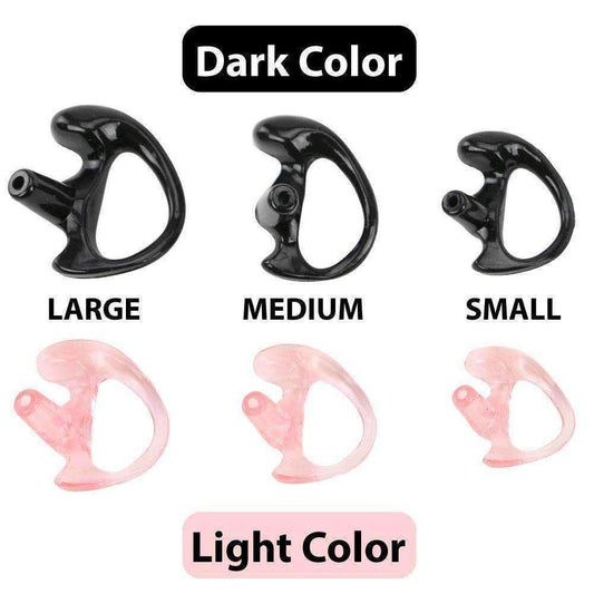 Rubber Ear Mold Buds for Acoustic Tubes - Right Ear / Dark Color