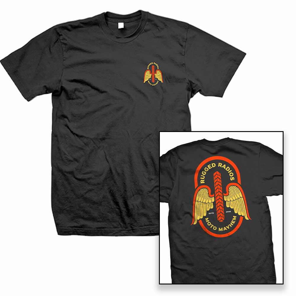 Rugged Radios MOTO MAYHEM T-Shirt - Black - LG