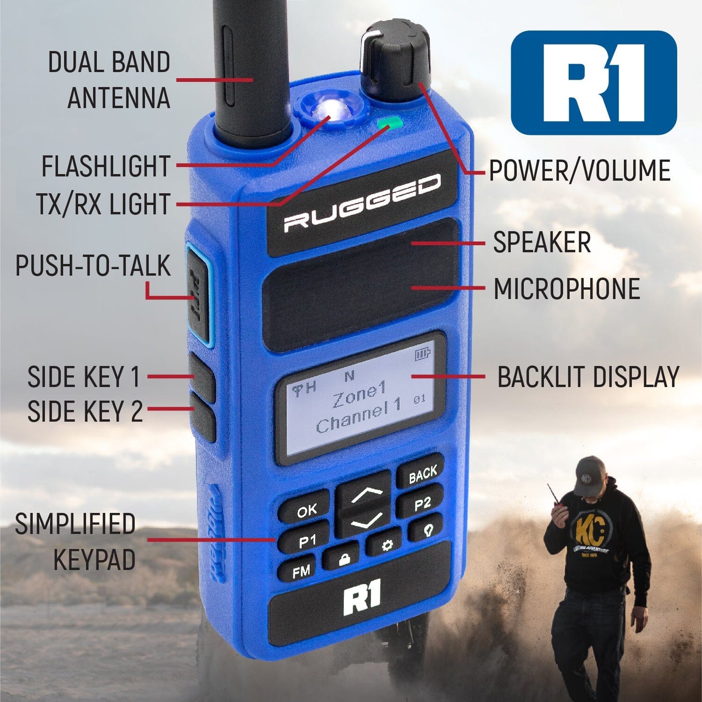 Rugged Radios Rugged R1 Business Band Handheld Radio - Digital and Analog