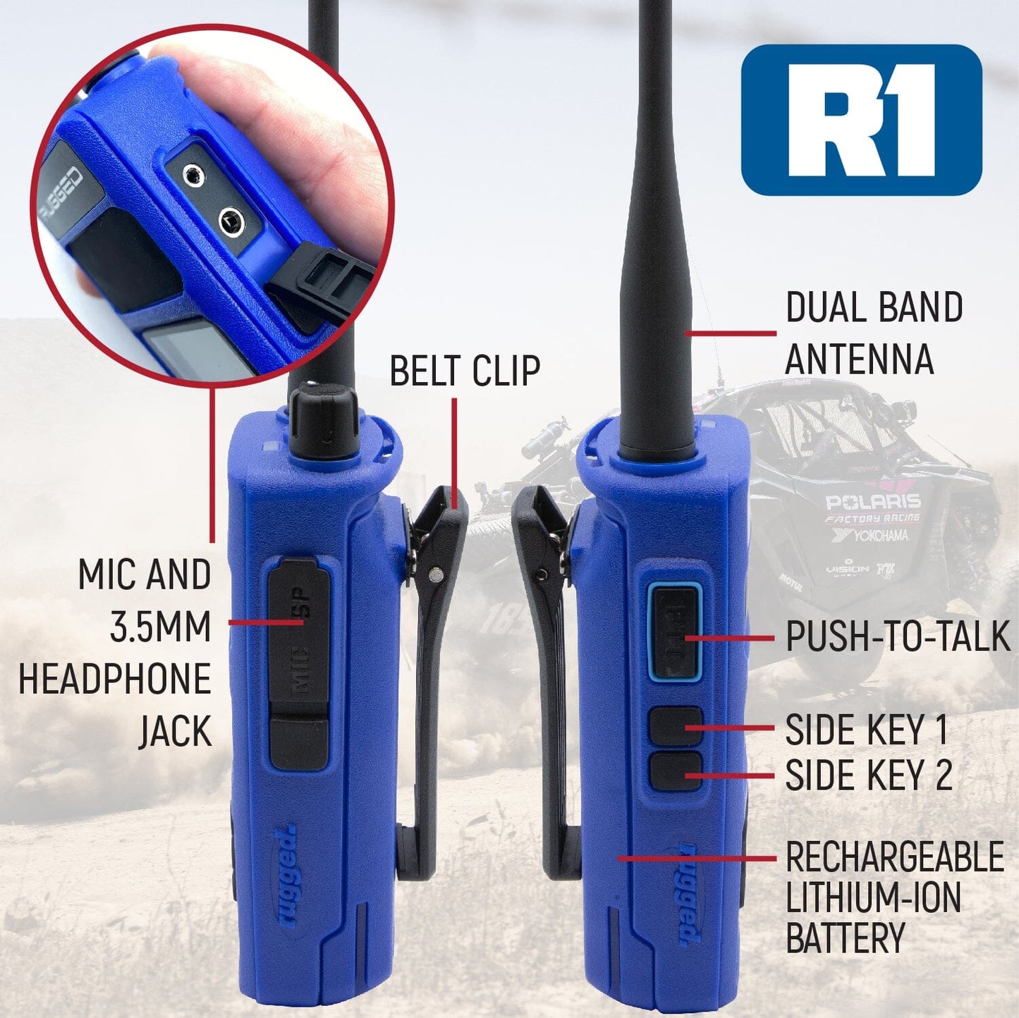 Rugged Radios Rugged R1 Business Band Handheld Radio - Digital and Analog