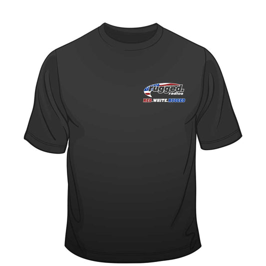 Rugged Radios AMERICAN FLAG T-Shirt - Black - Medium