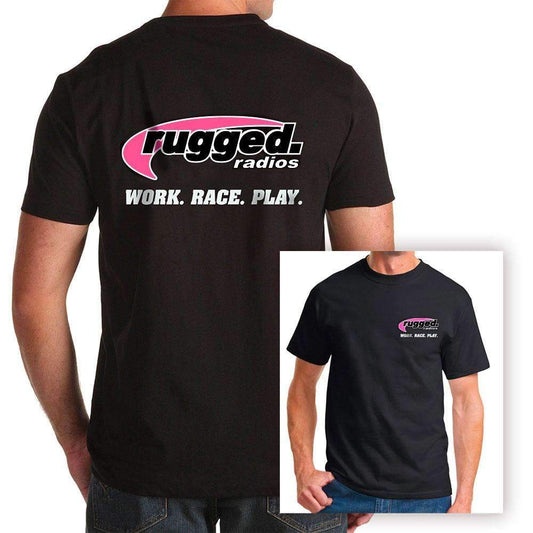 Rugged Radios CLASSIC PINK T-Shirt - Black - Small