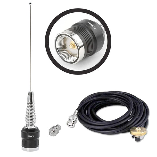 UHF External Antenna Kit for Handheld Radios (UHF 450 - 470 MHz) - V3 - RH5R - HYT - BlackBox BNC Adapter