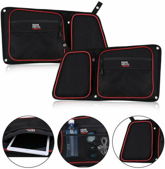 Kemimoto UTV Rear Side Door Bags Knee Pad Fit Polaris RZR 2014-2023
