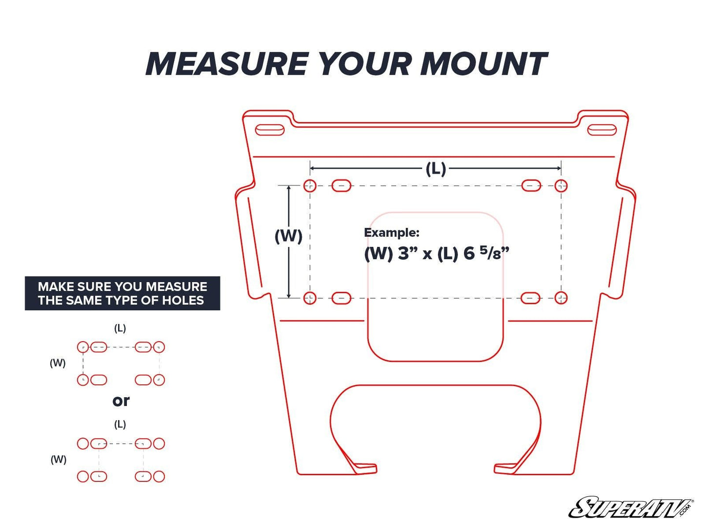 SuperATV Winch Mounting Plate for Polaris Ranger XP 1000